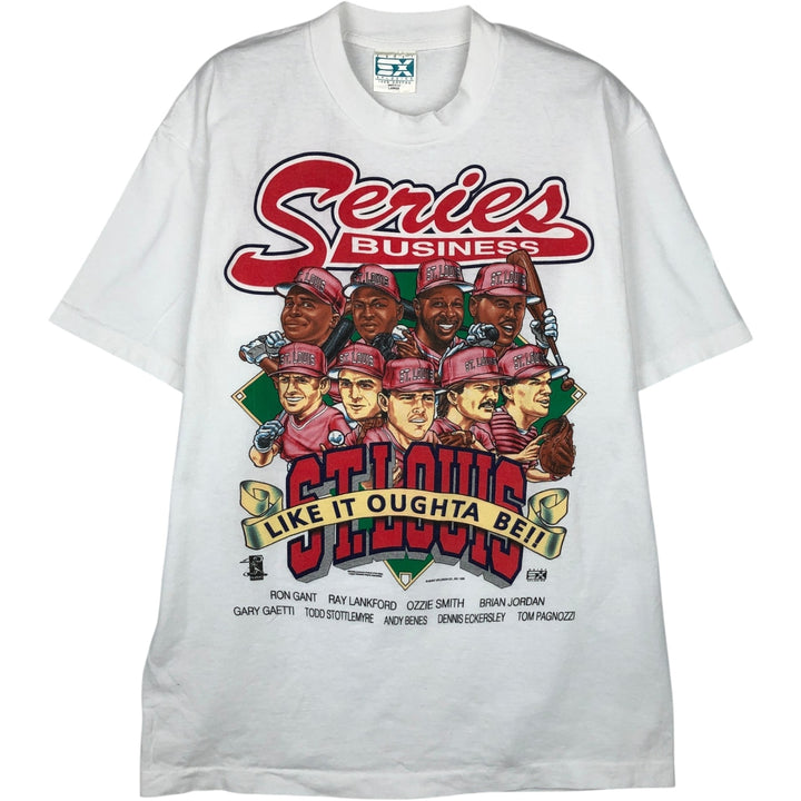 90'S Shirt Xplosion MLB St. Louis Cardinals sports print T-shirt, Made in USA, Men's size L (approx.), Vintage cotton white type Vintage Second Hand