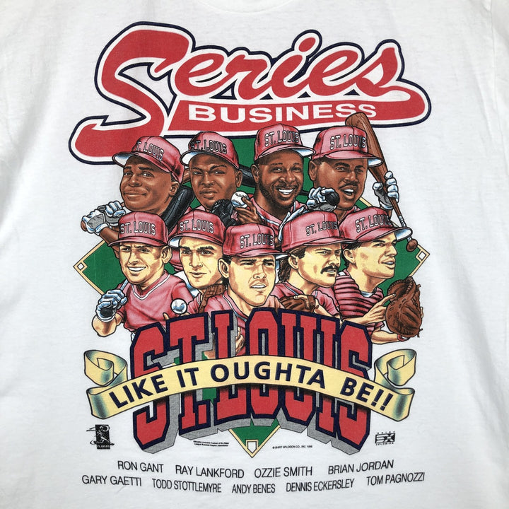 90'S Shirt Xplosion MLB St. Louis Cardinals sports print T-shirt, Made in USA, Men's size L (approx.), Vintage cotton white type Vintage Second Hand
