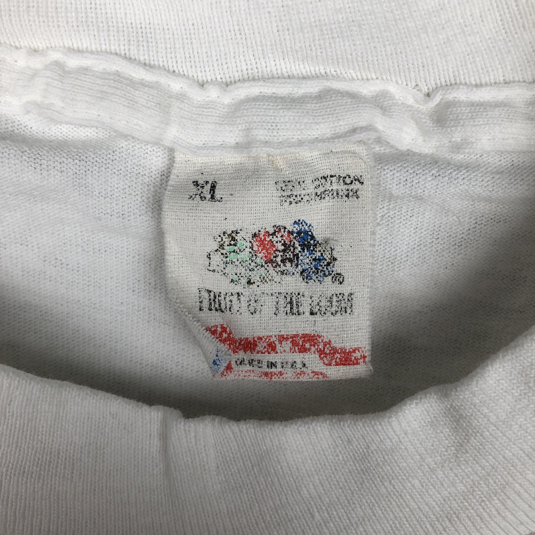 90'S Fruit of the Loom MLB Los Angeles Dodgers Sports Print T-Shirt, Made in USA, Men's XL equivalent, Vintage cotton white type Vintage Second Hand