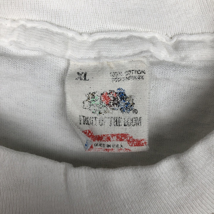 90'S Fruit of the Loom MLB Los Angeles Dodgers Sports Print T-Shirt, Made in USA, Men's XL equivalent, Vintage cotton white type Vintage Second Hand