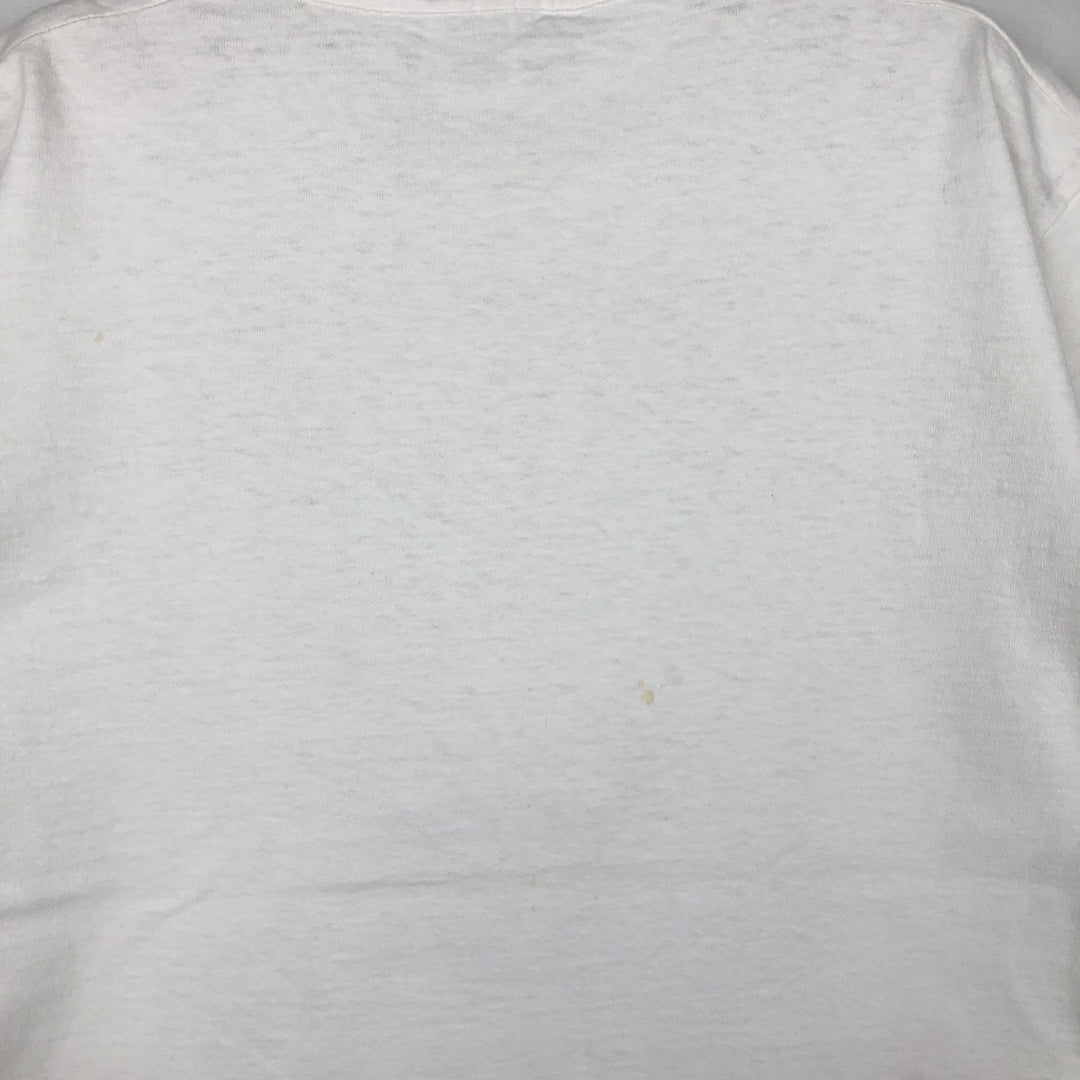Fruit of the Loom NBA Chicago Bulls sports print T-shirt, Made in USA, Men's size L (approx.) cotton white type Vintage Second Hand