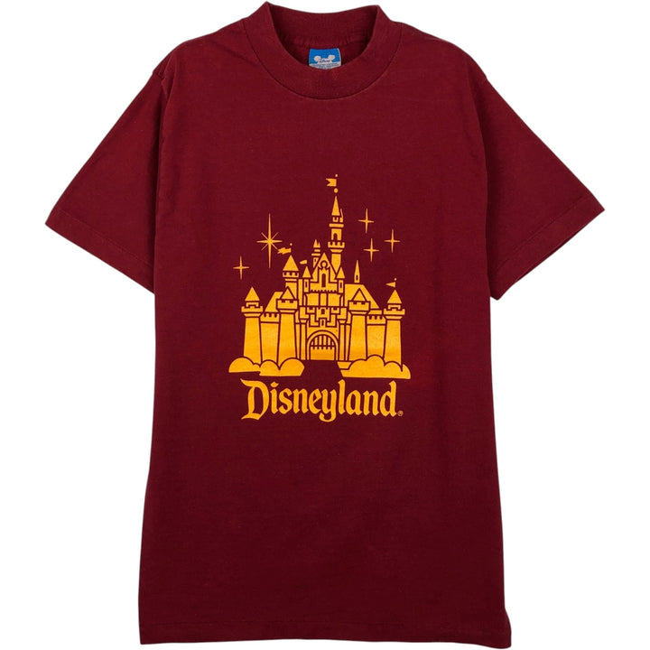 1980'S Disneyland Advertising T-Shirt, Made in USA, Men's Size M (approx.), Vintage cotton red type Vintage Second Hand
