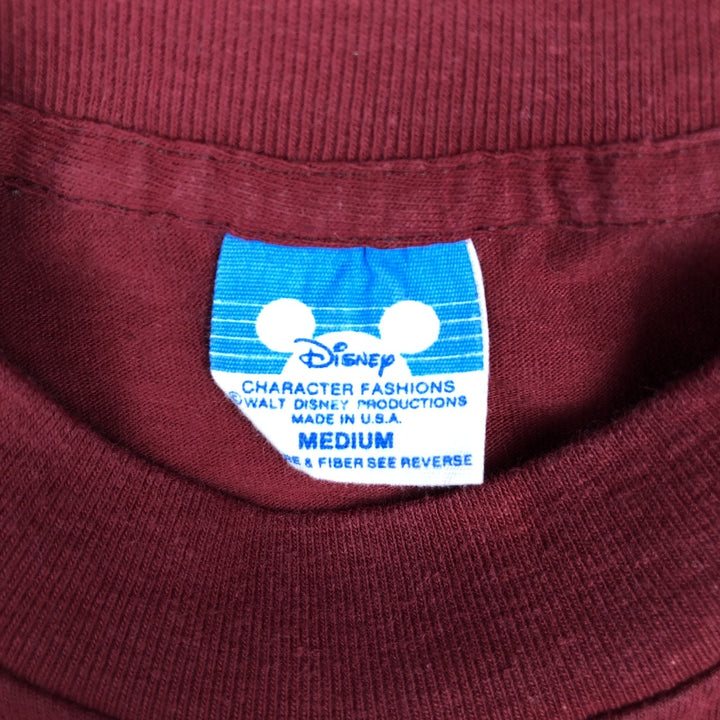 1980'S Disneyland Advertising T-Shirt, Made in USA, Men's Size M (approx.), Vintage cotton red type Vintage Second Hand