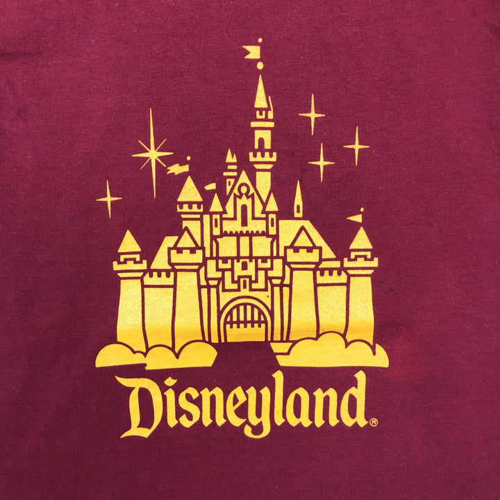 1980'S Disneyland Advertising T-Shirt, Made in USA, Men's Size M (approx.), Vintage cotton red type Vintage Second Hand