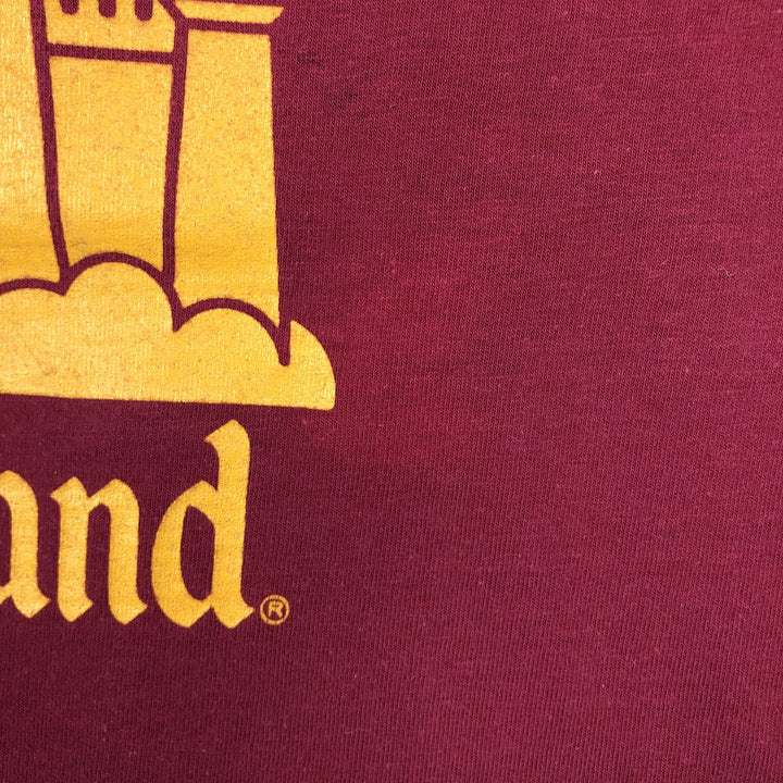 1980'S Disneyland Advertising T-Shirt, Made in USA, Men's Size M (approx.), Vintage cotton red type Vintage Second Hand