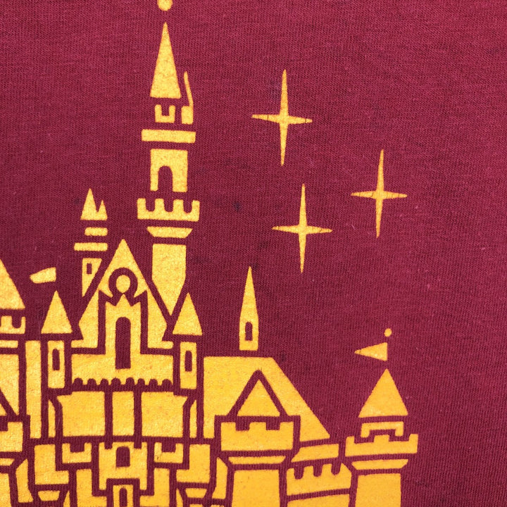 1980'S Disneyland Advertising T-Shirt, Made in USA, Men's Size M (approx.), Vintage cotton red type Vintage Second Hand