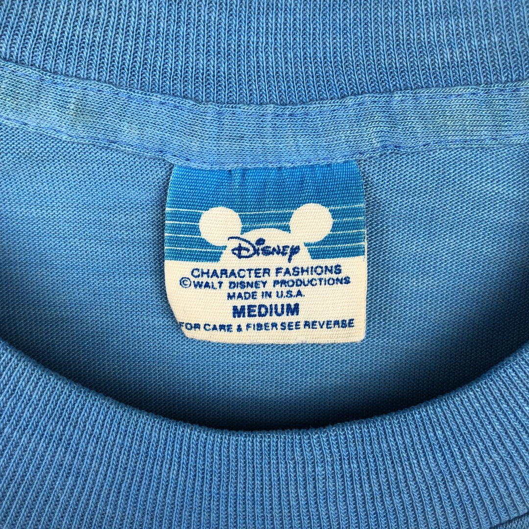 80s-90'S Walt Disney World Advertising T-Shirt, Made in USA, Men's Size M (Equivalent), Vintage cotton Blue type light blue Vintage Second Hand
