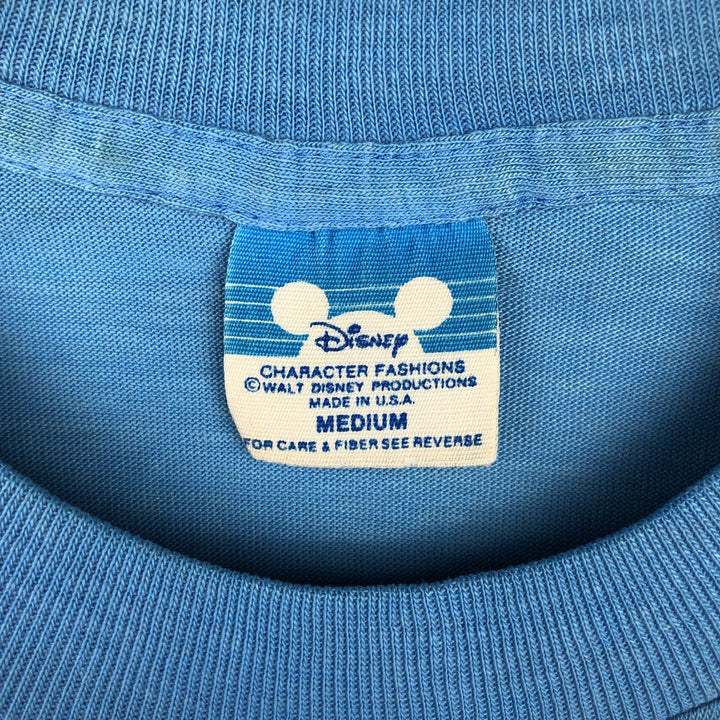 80s-90'S Walt Disney World Advertising T-Shirt, Made in USA, Men's Size M (Equivalent), Vintage cotton Blue type light blue Vintage Second Hand