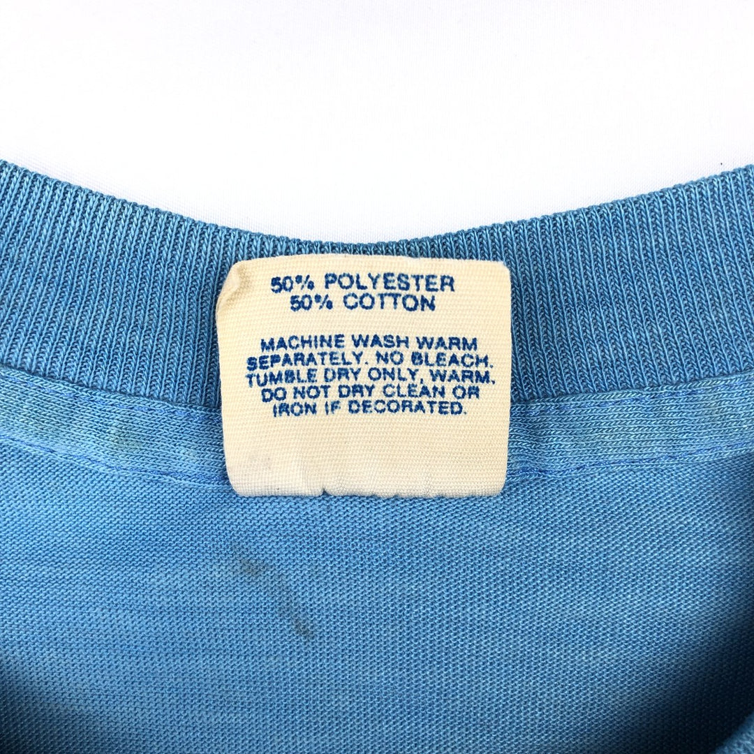 80s-90'S Walt Disney World Advertising T-Shirt, Made in USA, Men's Size M (Equivalent), Vintage cotton Blue type light blue Vintage Second Hand