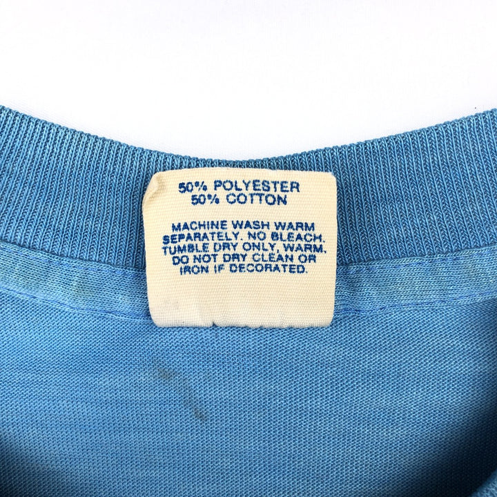 80s-90'S Walt Disney World Advertising T-Shirt, Made in USA, Men's Size M (Equivalent), Vintage cotton Blue type light blue Vintage Second Hand