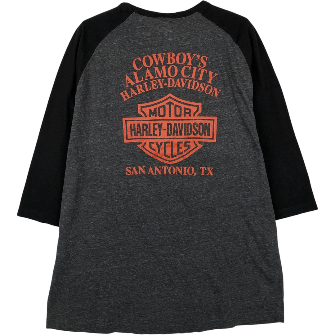 Harley-Davidson Motorcycle Bike T-shirt, Men's XL size cotton black type Vintage Second Hand