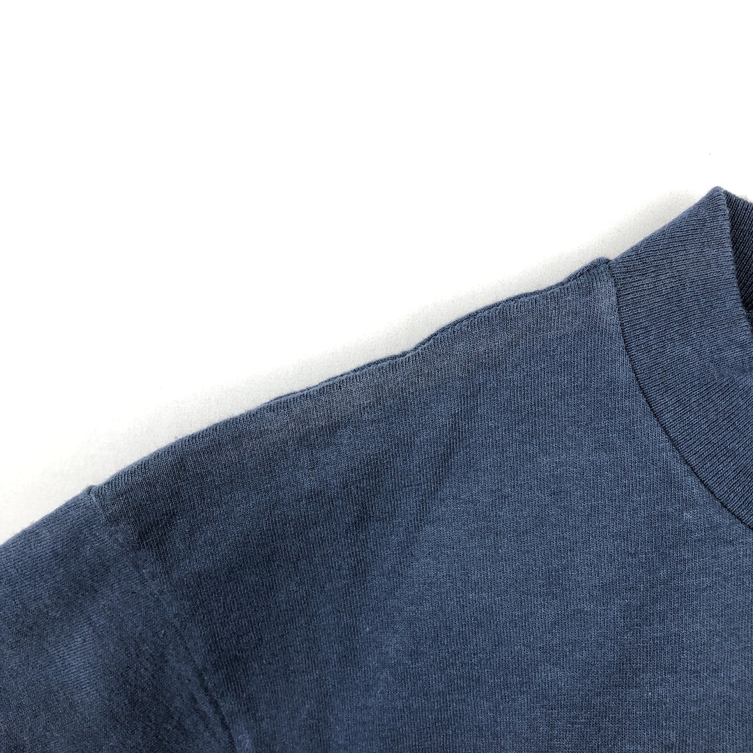 Vintage 90'S TULTEX printed T-shirt, size L for men cotton navy blue type Vintage Second Hand