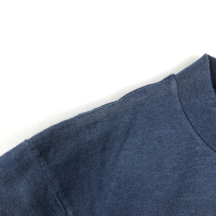 Vintage 90'S TULTEX printed T-shirt, size L for men cotton navy blue type Vintage Second Hand