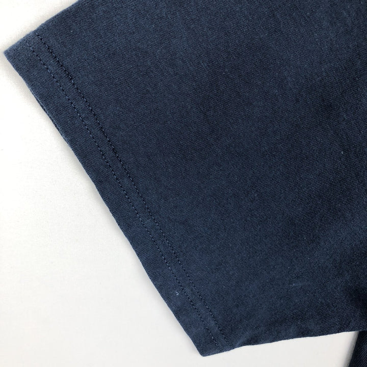 Vintage 90'S TULTEX printed T-shirt, size L for men cotton navy blue type Vintage Second Hand