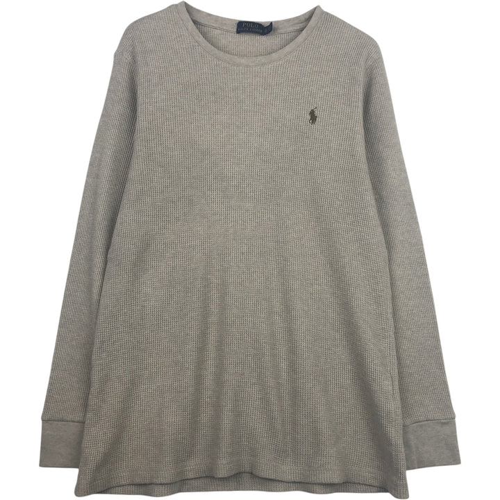Ralph Lauren POLO RALPH LAUREN Thermal Long T-shirt Waffle Men's XL cotton Beige type Vintage Second Hand