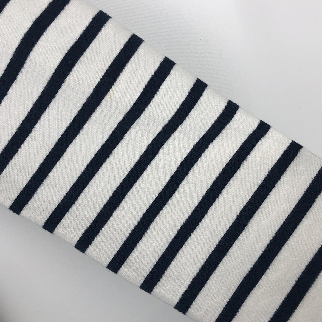 SAINT JAMES Striped Pattern Long Sleeve T-Shirt, Made in France, Men's Size Medium cotton white type Vintage Second Hand