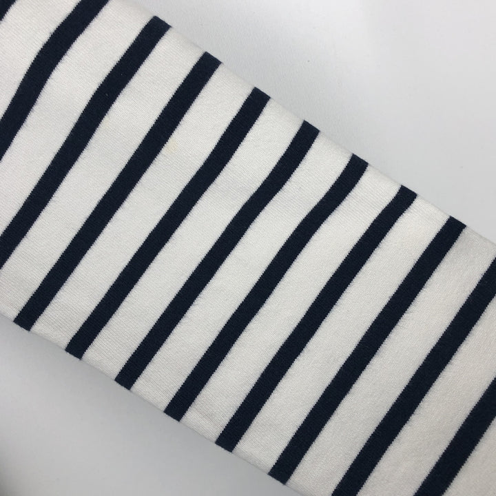 SAINT JAMES Striped Pattern Long Sleeve T-Shirt, Made in France, Men's Size Medium cotton white type Vintage Second Hand