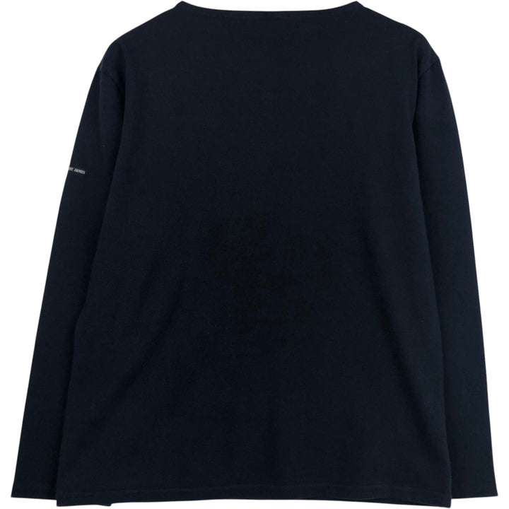 Saint James L'ATELIER boat neck long-sleeved T-shirt, made in France, men's size S equivalent. cotton navy blue type Vintage Second Hand
