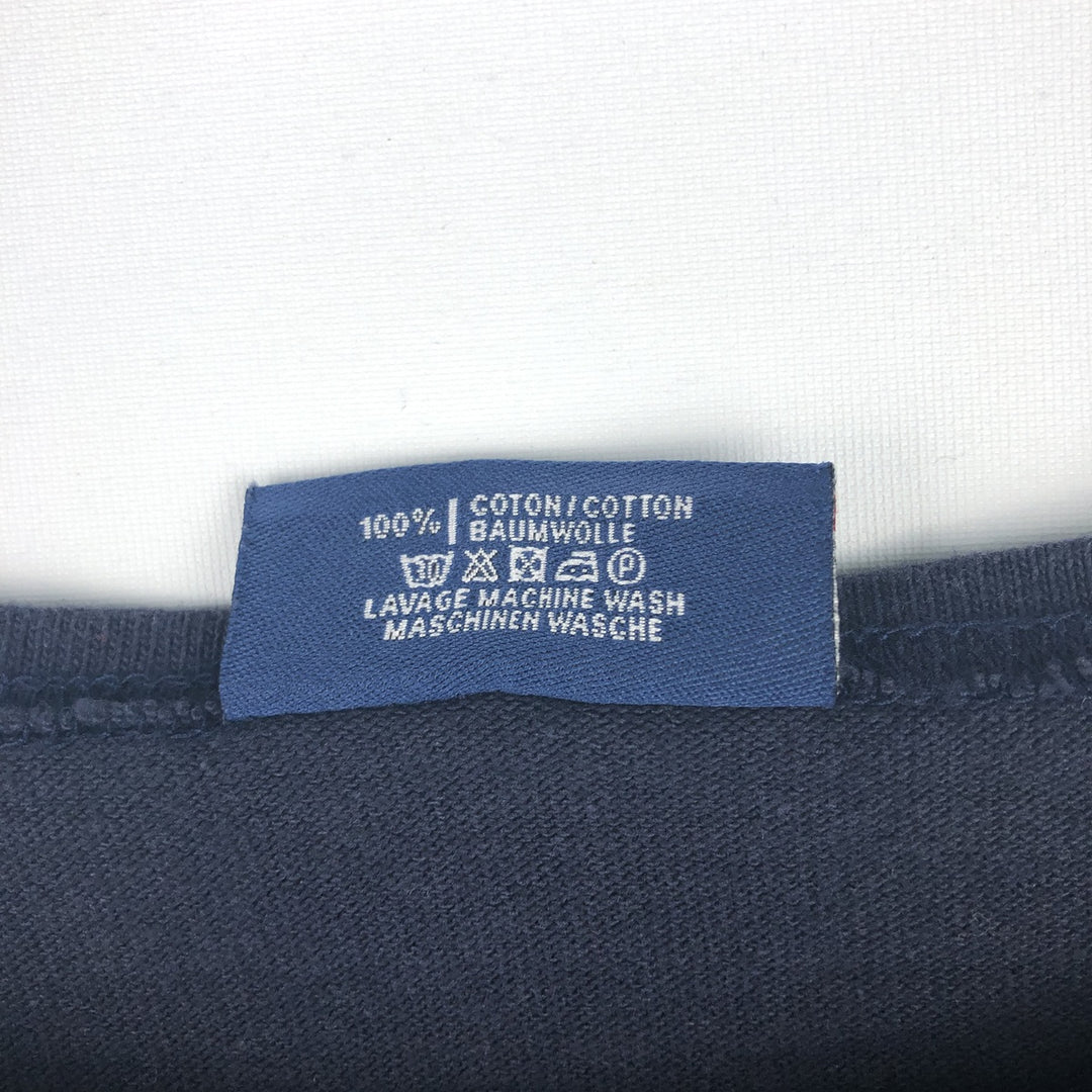 Saint James L'ATELIER boat neck long-sleeved T-shirt, made in France, men's size S equivalent. cotton navy blue type Vintage Second Hand