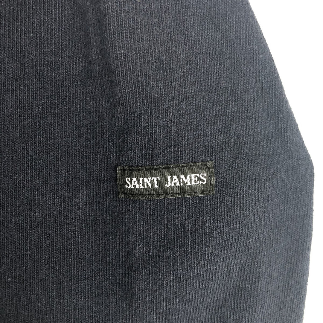 Saint James L'ATELIER boat neck long-sleeved T-shirt, made in France, men's size S equivalent. cotton navy blue type Vintage Second Hand