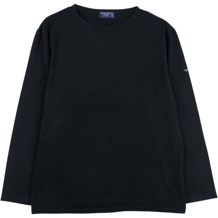 Saint James L'ATELIER Long-Sleeve T-Shirt, Made in France, Men's Size L (approx.) unclear black type Vintage Second Hand