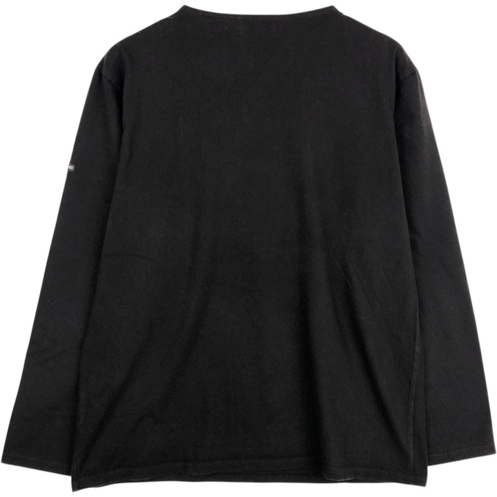 Saint James L'ATELIER Long-Sleeve T-Shirt, Made in France, Men's Size L (approx.) unclear black type Vintage Second Hand