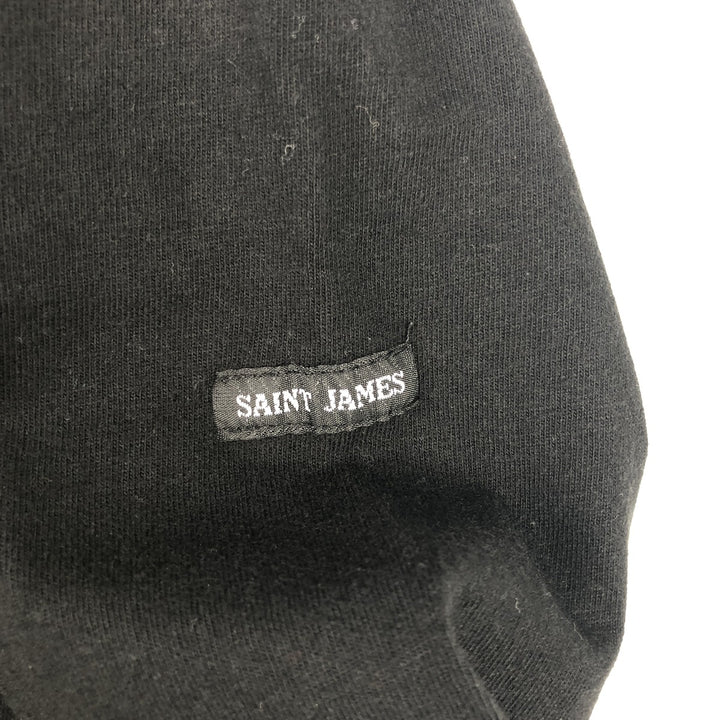 Saint James L'ATELIER Long-Sleeve T-Shirt, Made in France, Men's Size L (approx.) unclear black type Vintage Second Hand
