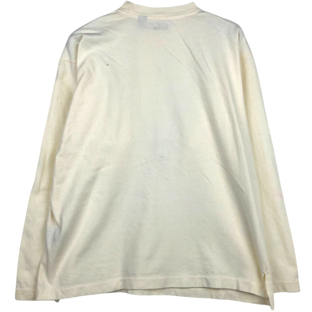 90'S GAP Old Gap Plain Pocket Long-Sleeve T-Shirt, Men's Size S (Equivalent), Vintage cotton ivory Vintage Second Hand