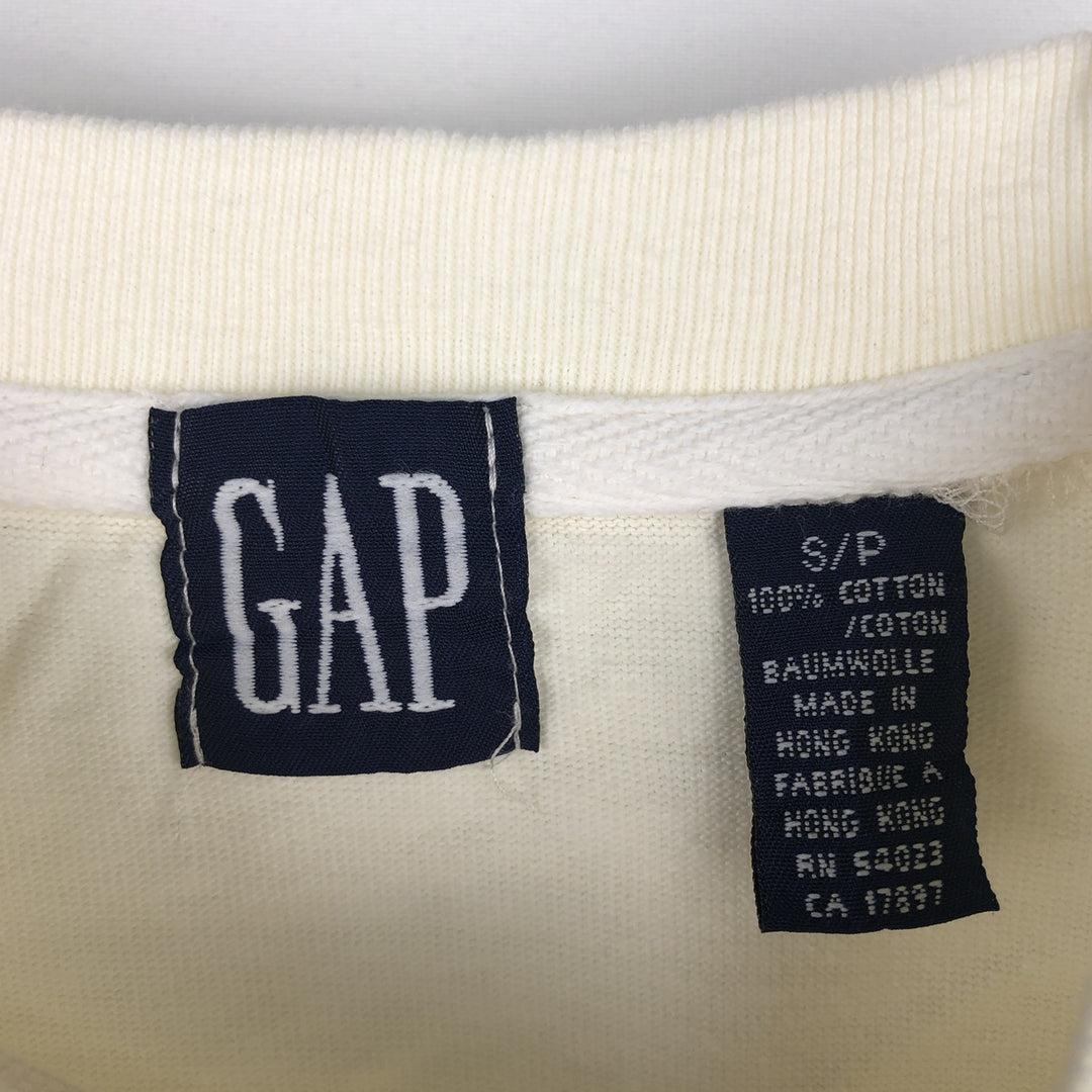 90'S GAP Old Gap Plain Pocket Long-Sleeve T-Shirt, Men's Size S (Equivalent), Vintage cotton ivory Vintage Second Hand