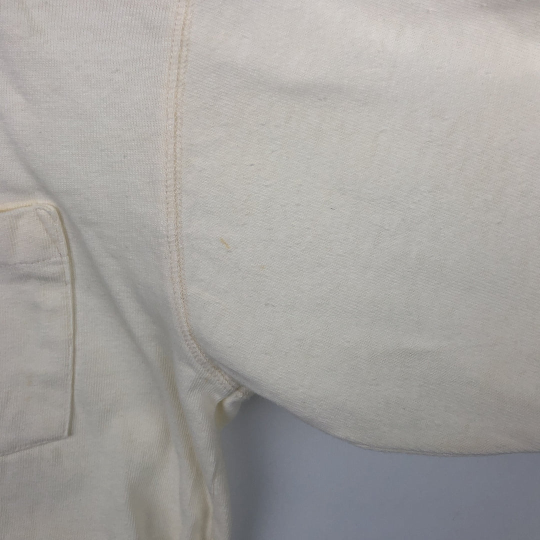 90'S GAP Old Gap Plain Pocket Long-Sleeve T-Shirt, Men's Size S (Equivalent), Vintage cotton ivory Vintage Second Hand