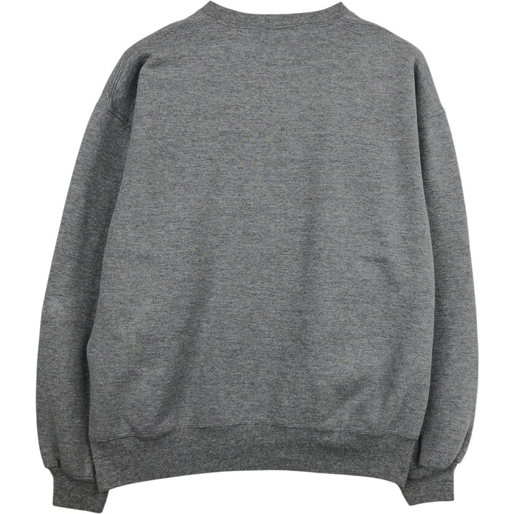 90'S Russell College Sweatshirt, Made in USA, Men's L, Vintage polyester gray type Vintage Second Hand