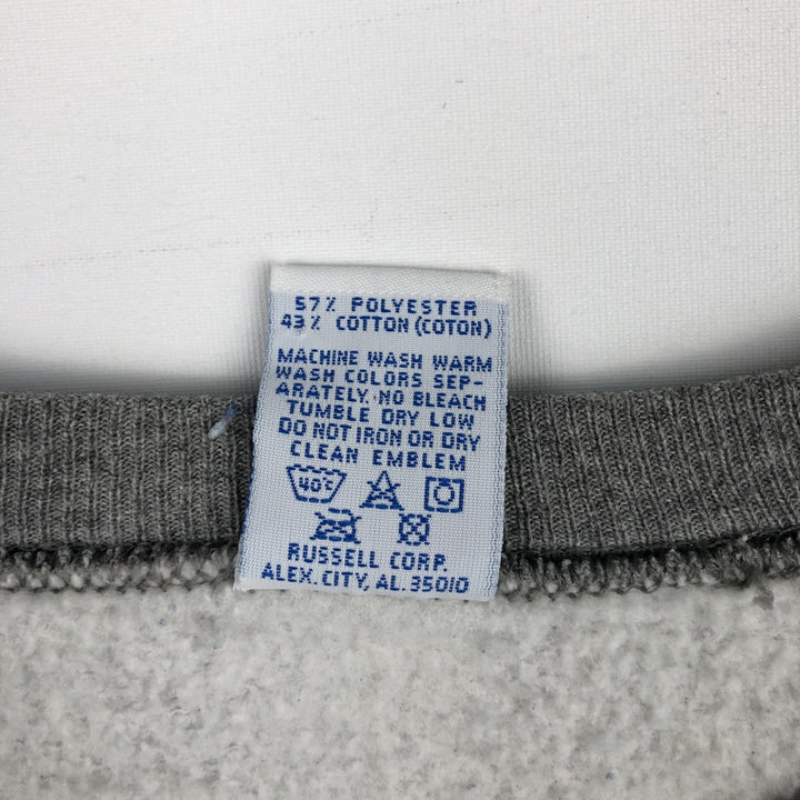 90'S Russell College Sweatshirt, Made in USA, Men's L, Vintage polyester gray type Vintage Second Hand