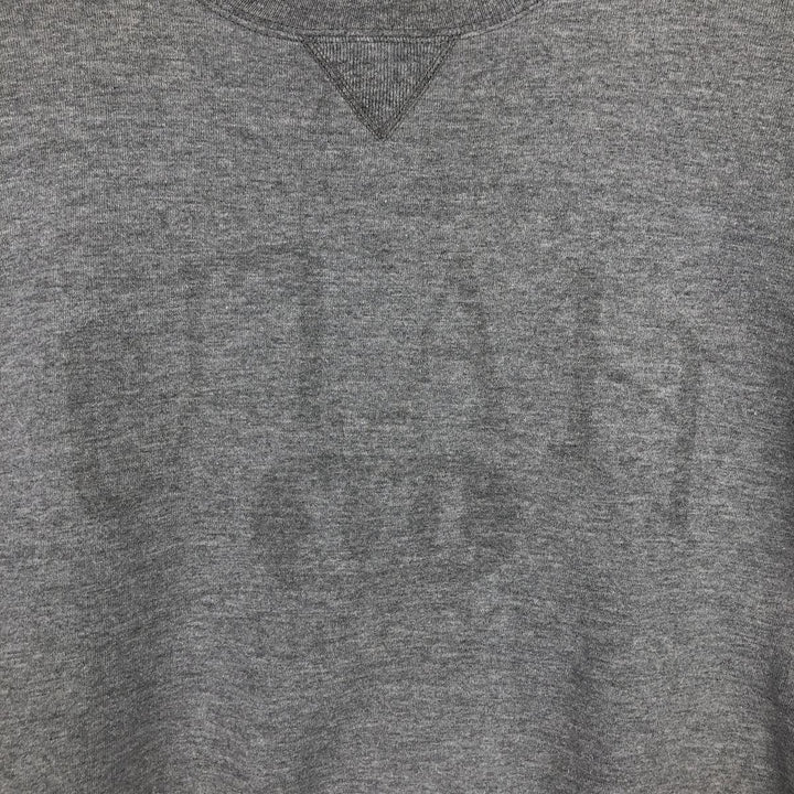 90'S Russell College Sweatshirt, Made in USA, Men's L, Vintage polyester gray type Vintage Second Hand