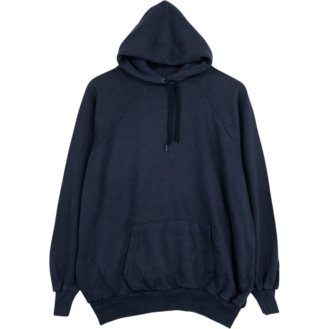 80'S Champion Tricolor Tag Sweatshirt Pullover Hoodie, Made in USA, Men's XL Equivalent, Vintage acrylic navy blue type Vintage Second Hand