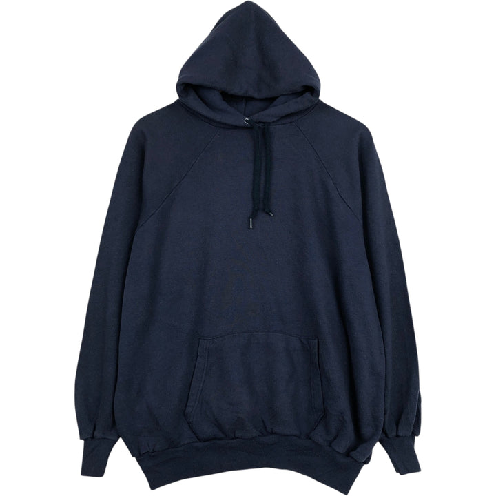 80'S Champion Tricolor Tag Sweatshirt Pullover Hoodie, Made in USA, Men's XL Equivalent, Vintage acrylic navy blue type Vintage Second Hand