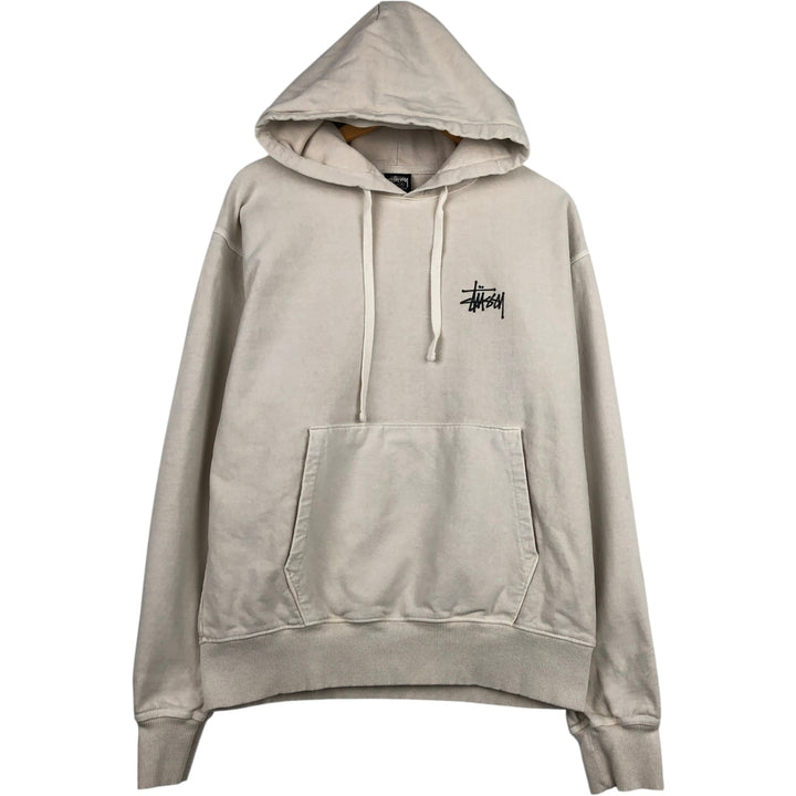 Stussy sweatshirt pullover hoodie, men's size M cotton unbleached Vintage Second Hand