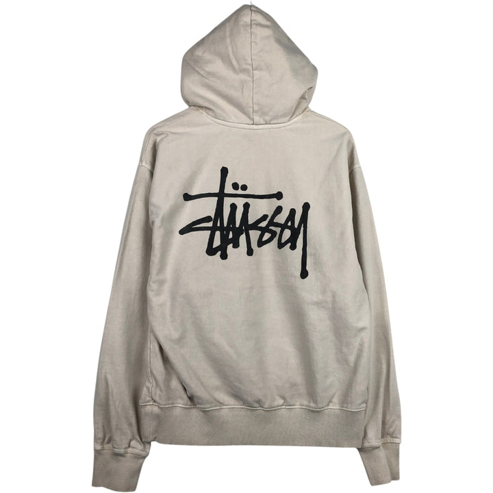 Stussy sweatshirt pullover hoodie, men's size M cotton unbleached Vintage Second Hand