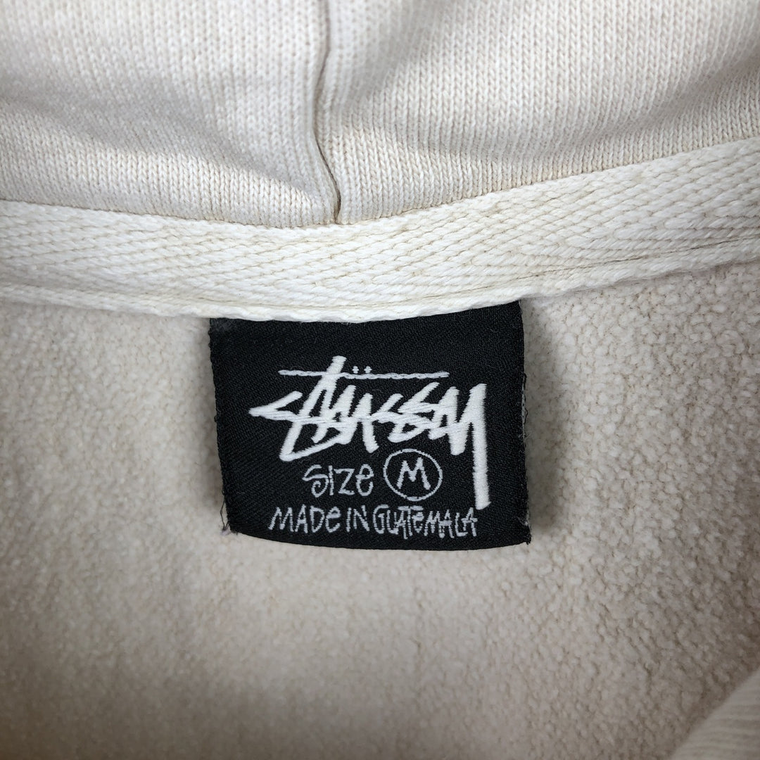 Stussy sweatshirt pullover hoodie, men's size M cotton unbleached Vintage Second Hand
