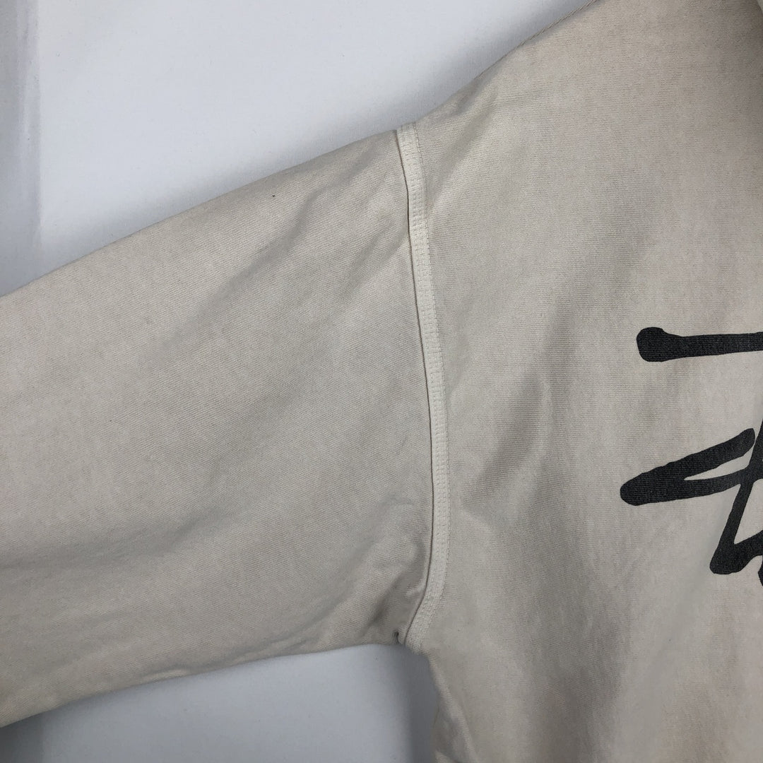 Stussy sweatshirt pullover hoodie, men's size M cotton unbleached Vintage Second Hand