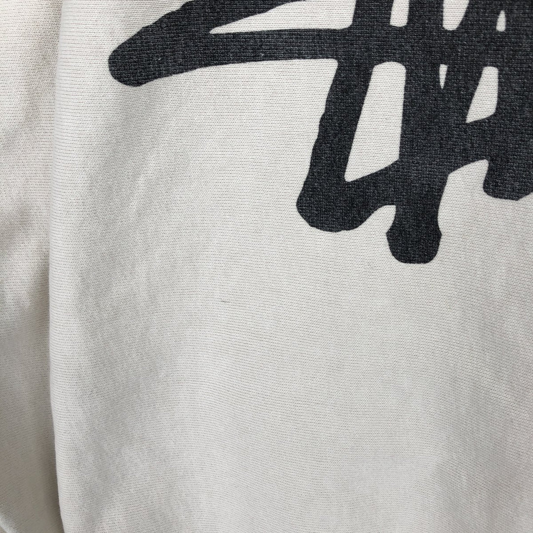 Stussy sweatshirt pullover hoodie, men's size M cotton unbleached Vintage Second Hand