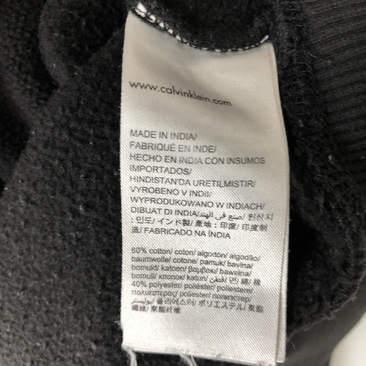 2000'S Calvin Klein JEANS mock neck logo sweatshirt, men's size M (approx.) cotton black type Vintage Second Hand