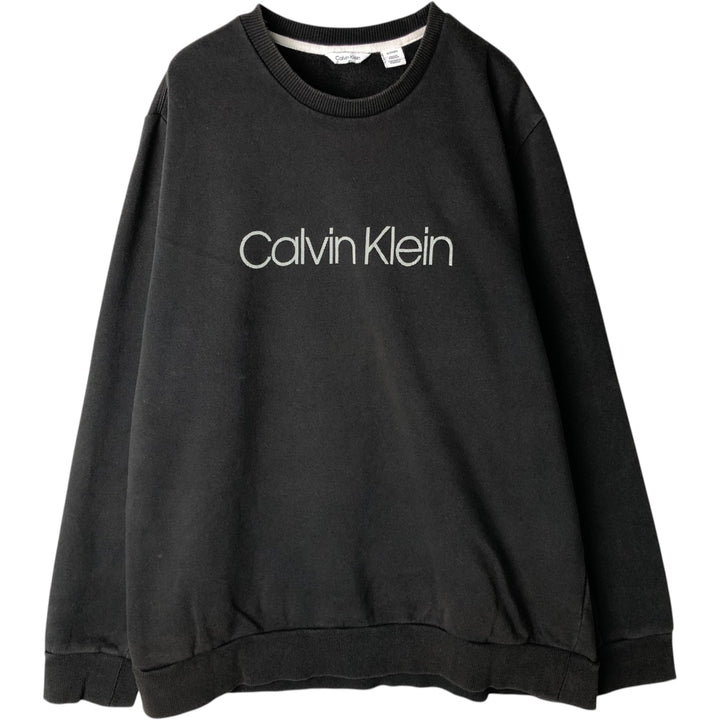 2000'S Calvin Klein logo sweatshirt, men's size XL equivalent. cotton black type Vintage Second Hand