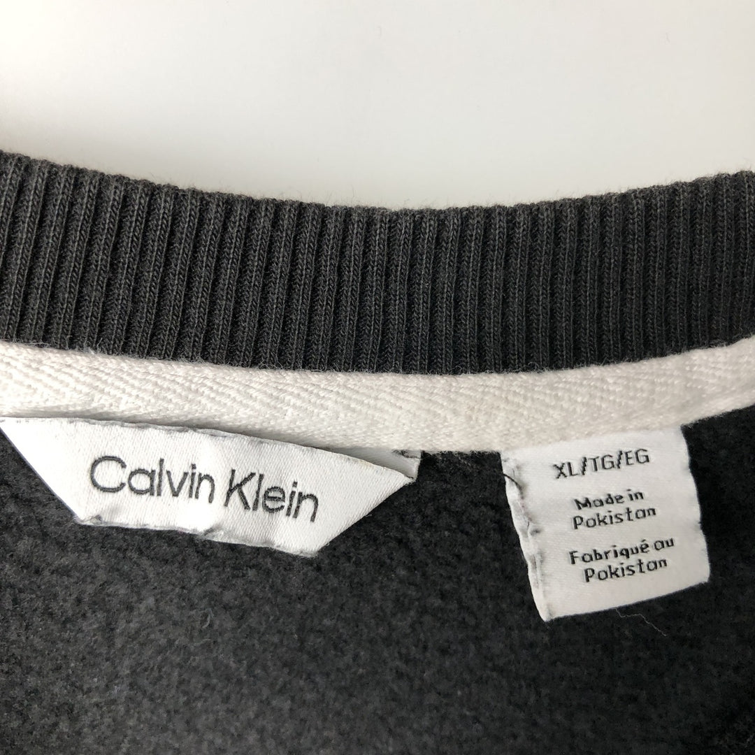 2000'S Calvin Klein logo sweatshirt, men's size XL equivalent. cotton black type Vintage Second Hand