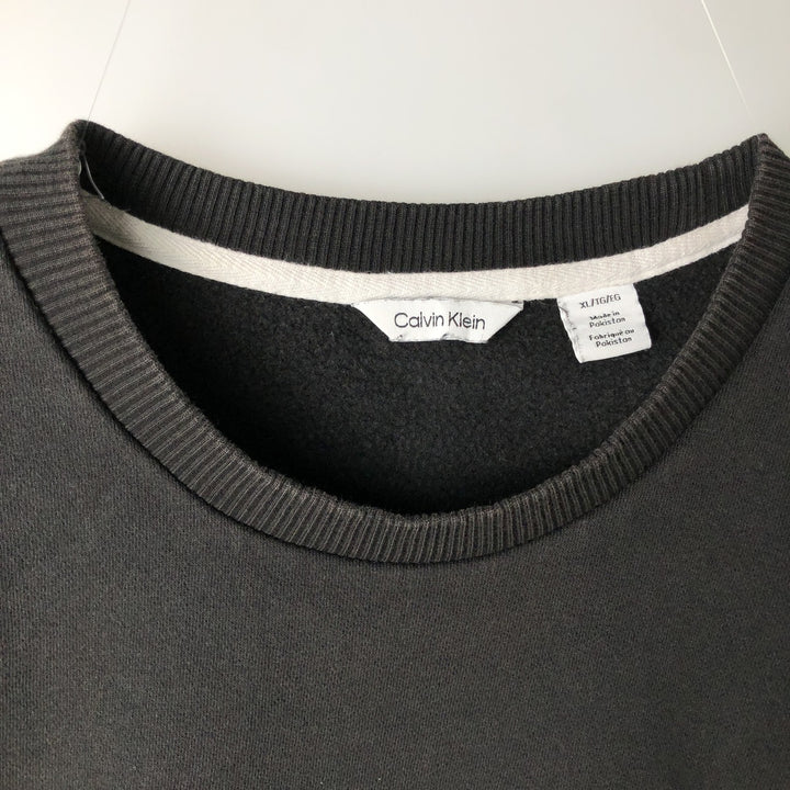 2000'S Calvin Klein logo sweatshirt, men's size XL equivalent. cotton black type Vintage Second Hand
