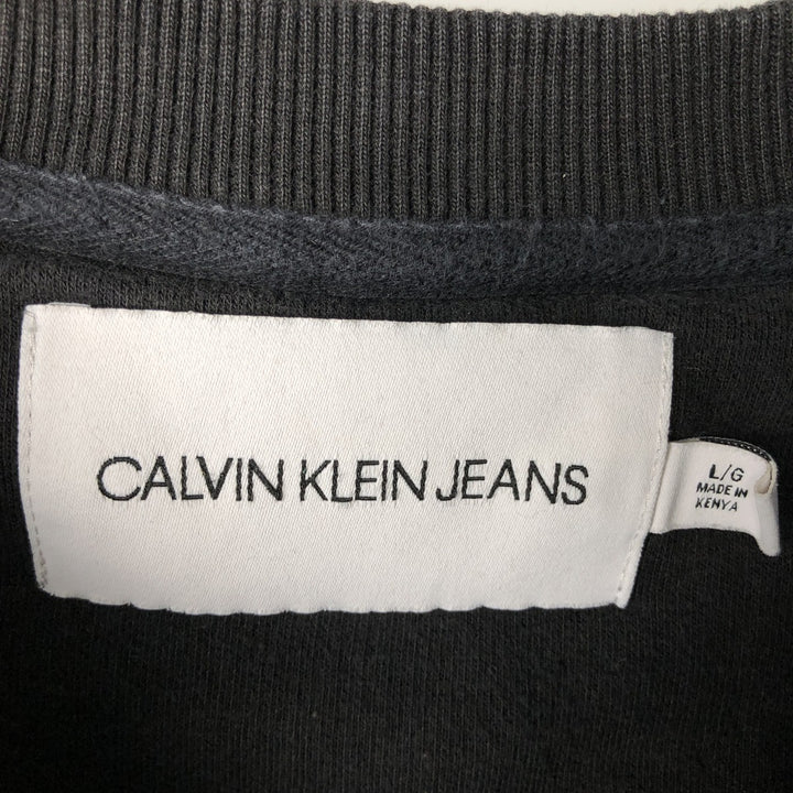 Calvin Klein logo sweatshirt, men's size L (approx.) cotton black type Vintage Second Hand