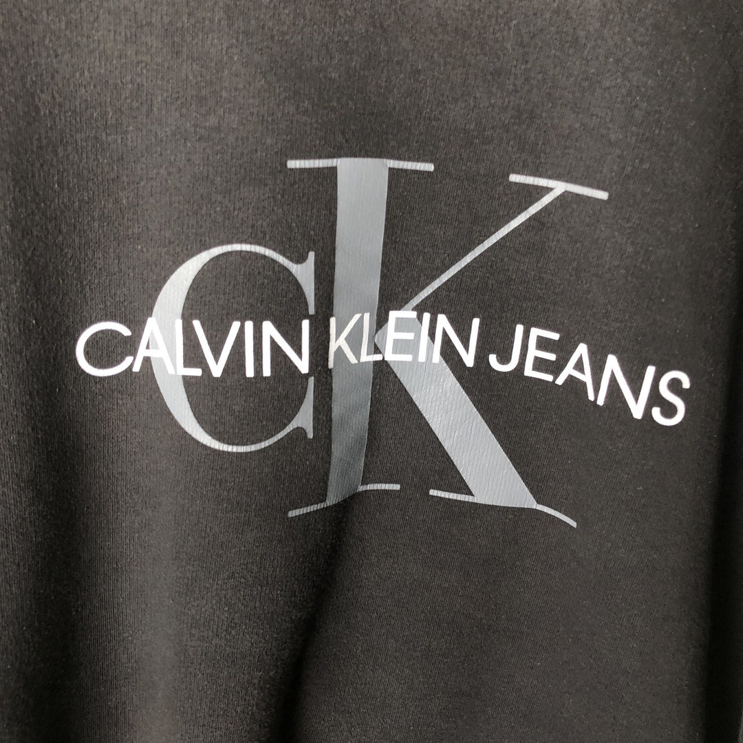 Calvin Klein logo sweatshirt, men's size L (approx.) cotton black type Vintage Second Hand