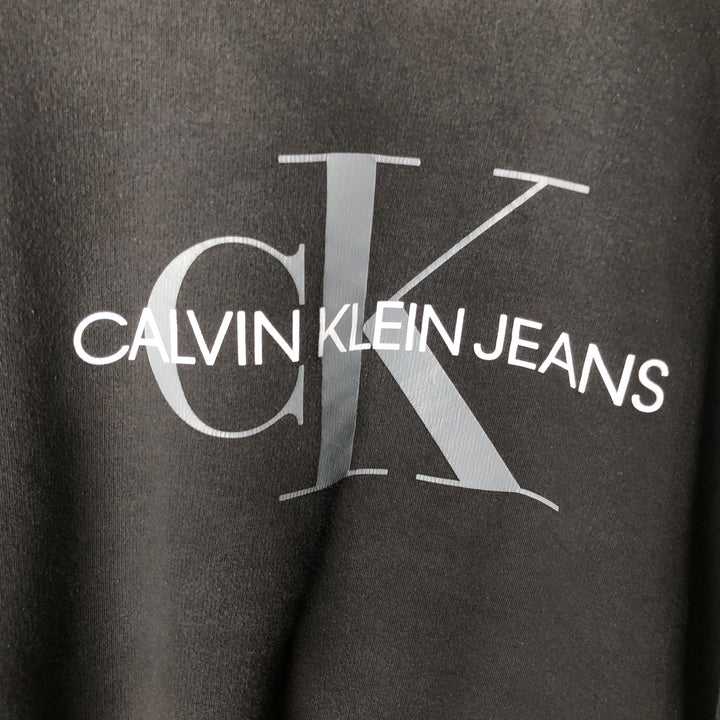 Calvin Klein logo sweatshirt, men's size L (approx.) cotton black type Vintage Second Hand