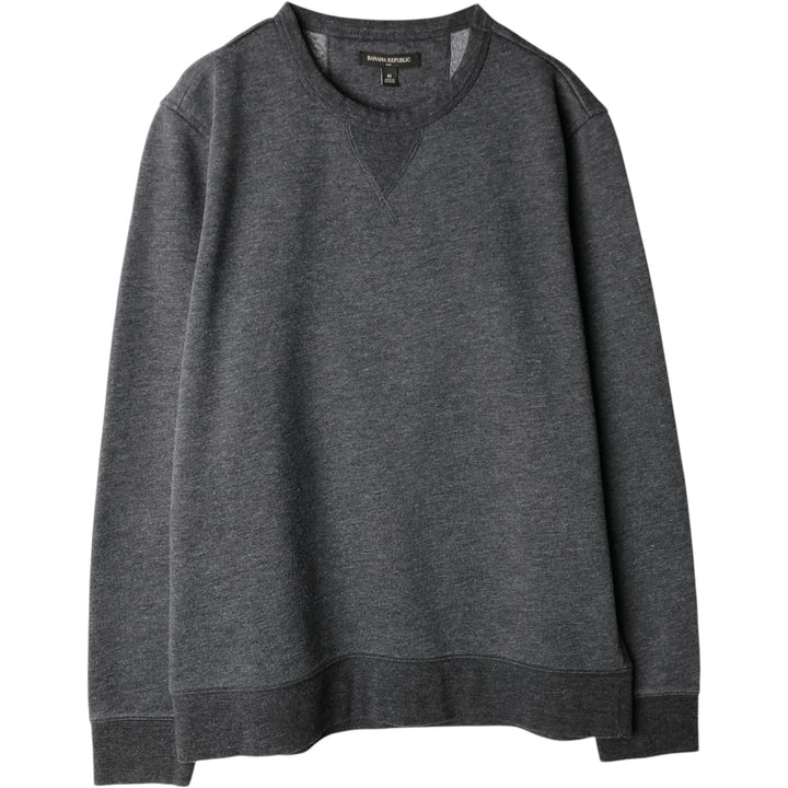 2000'S Banana Republic Plain Blank Sweatshirt (Men's Size M) cotton gray type Vintage Second Hand