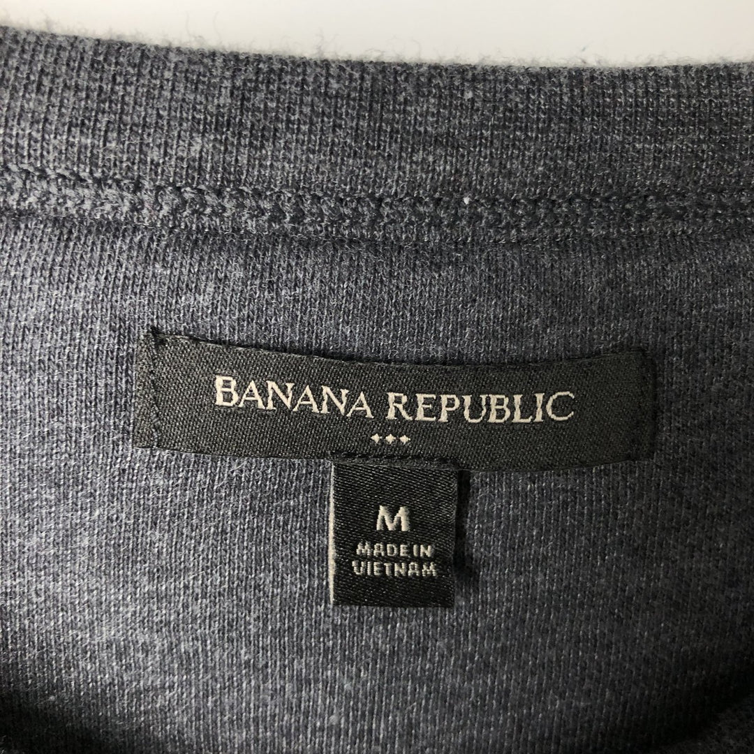 2000'S Banana Republic Plain Blank Sweatshirt (Men's Size M) cotton gray type Vintage Second Hand