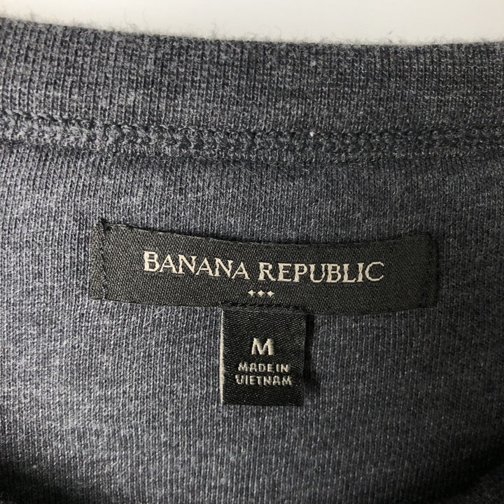 2000'S Banana Republic Plain Blank Sweatshirt (Men's Size M) cotton gray type Vintage Second Hand